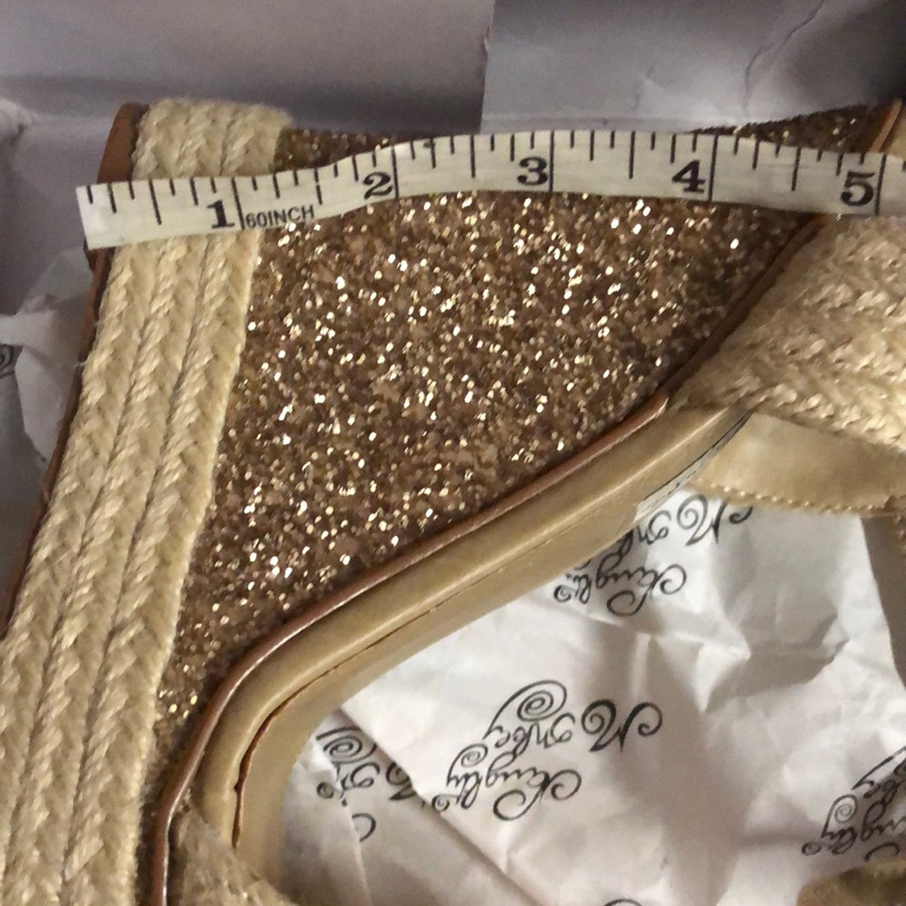 Naught Monkey Platform Glitter Wedges - image 5